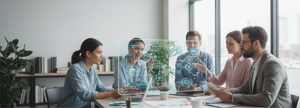Illustration of collaborative software planning